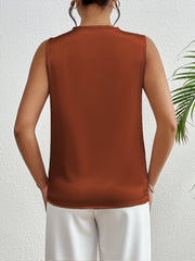 Sleeveless Silk Top Cowl Neck Silk Tank Top For Spring & Summer - DIANASILK