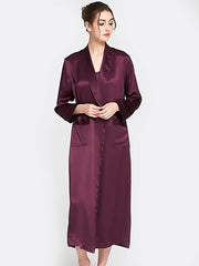 Classic Long Silk Robes Two piece Nightgown and Robe Set - DIANASILK