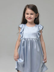 22 Momme Girls Nice Silk Nightgown With Ruffles - DIANASILK