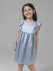 22 Momme Girls Nice Silk Nightgown With Ruffles - DIANASILK