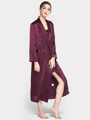 Classic Long Silk Robes Two piece Nightgown and Robe Set - DIANASILK