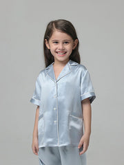 22 Momme Boys And Girls Short-sleeve Silk Pajamas Set - DIANASILK