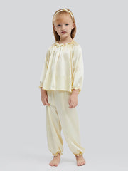 22 Momme Girls Pullover Long Silk Pajama Sets - DIANASILK