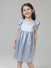 22 Momme Girls Nice Silk Nightgown With Ruffles - DIANASILK
