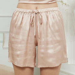 Round Neck Short Silk Pajama Set Silk Tank Pajamas - DIANASILK