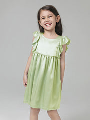 22 Momme Girls Nice Silk Nightgown With Ruffles - DIANASILK