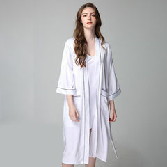 Women Long 100% Silk Nightgown and Robes Set - DIANASILK