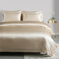 19 Momme 4PCS Silk Duvet Cover Set( Flat Sheet) Silk Bedding Sets - DIANASILK