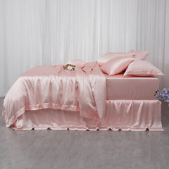 22 Momme 4PCS Silk Duvet Cover Set (flat sheet) Silk Bedding Set - DIANASILK