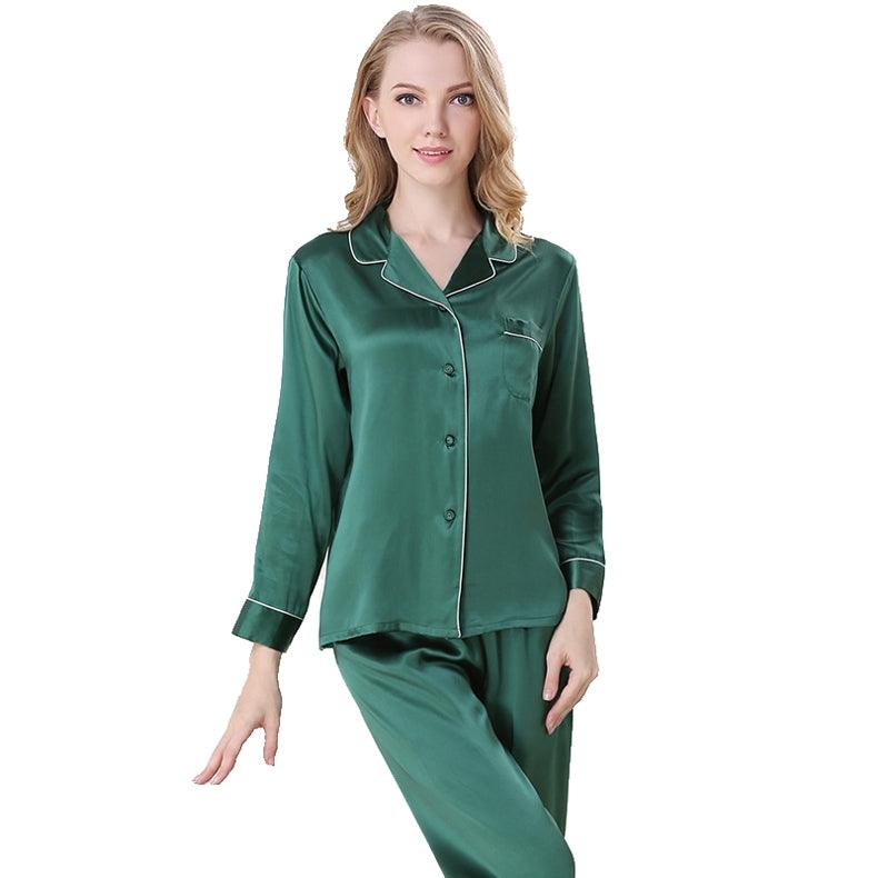 Silk Pajama Long Set For Women Silk pyjama Pure Silk Sleepwear - DIANASILK