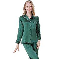 Silk Pajama Long Set For Women Silk pyjama Pure Silk Sleepwear - DIANASILK