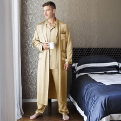 Best men's silk long pajamas Set Luxury Silk Pajamas Robe Set - DIANASILK