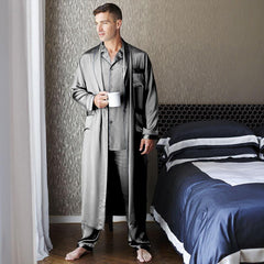 Best men's silk long pajamas Set Luxury Silk Pajamas Robe Set - DIANASILK