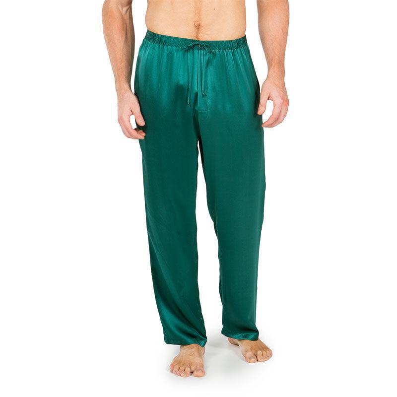 Men Silk Pajama Real Bottoms Sleep Bottoms Long Pants - DIANASILK