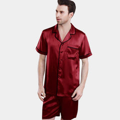 Men's Luxury Silk pajama Short Set Silk Sleepwear - DIANASILK