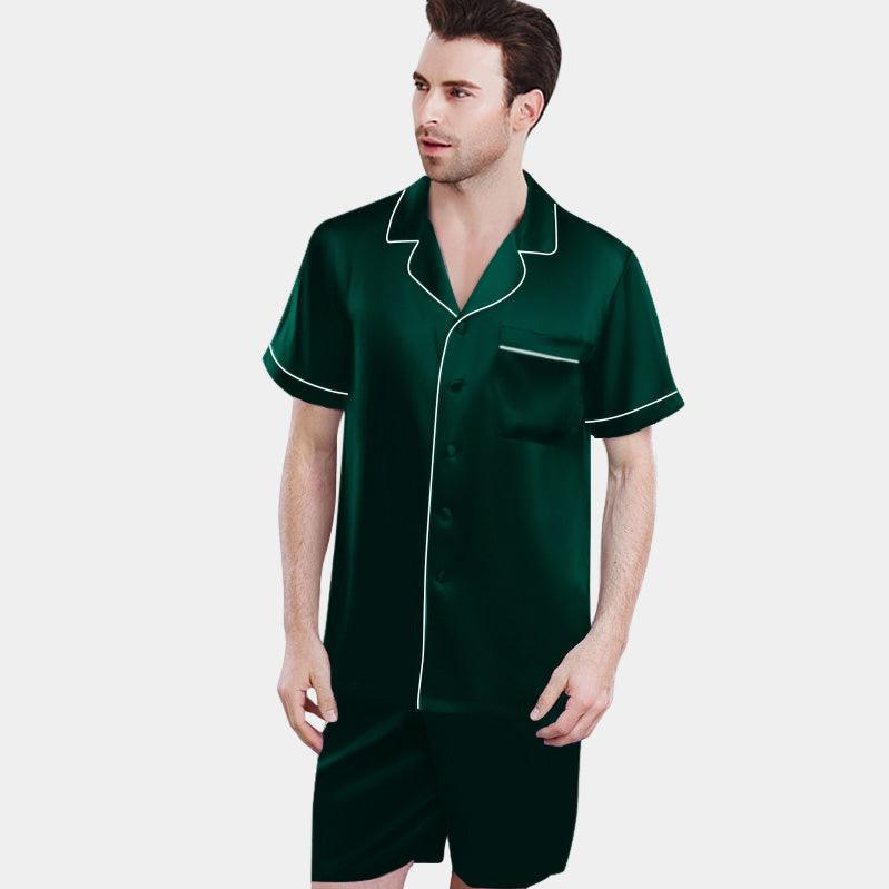 Men's Luxury Silk pajama Short Set Silk Sleepwear - DIANASILK