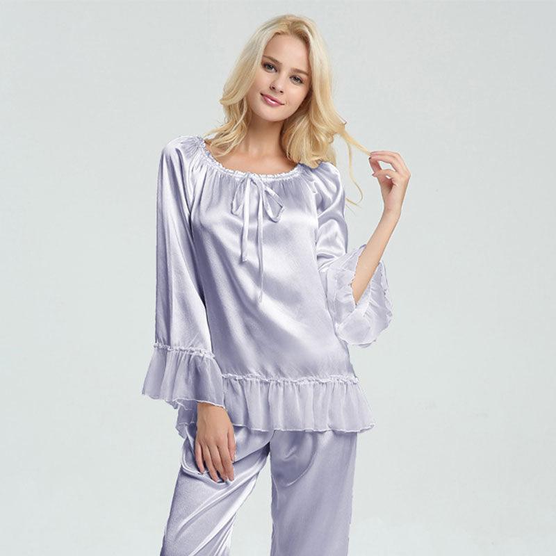 Real Silk Pajama Long Set Plus Size For Women Silk comfy loungewear –  DIANASILK