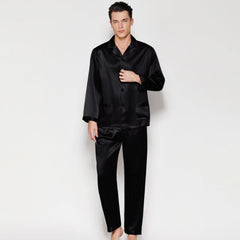 Classic 100% Mulberry Luxury Silk Nightwear Silk Pajama Set for Men - DIANASILK