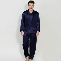 Classic 100% Mulberry Luxury Silk Nightwear Silk Pajama Set for Men - DIANASILK