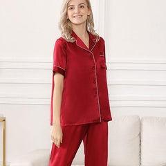 Classic Women's Silk Short Sleeve Pajamas Set - DIANASILK