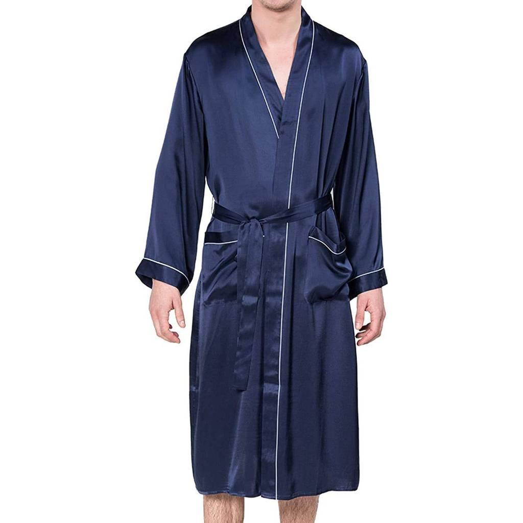 Men Luxury Silk Kimono Robe Gift for Him Birthday 