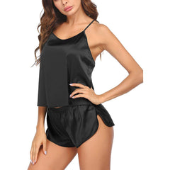 Women Silk Camisole Set Shorts Silk Cami Sleepwear - DIANASILK