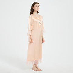 Women's Long 100% Silk Nightgown Silk Nightdress - DIANASILK