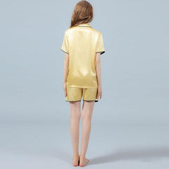 Women's 100% Silk Short Pajamas Set Luxury Silk Sleepwear - DIANASILK