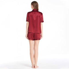 Women's Luxury Short Silk Pajamas Set Short 100% Silk Sleepwear - DIANASILK