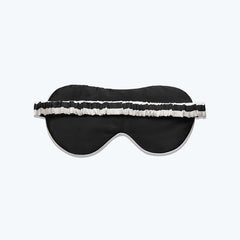 Masque de motif de rayures en soie avec sangle élastique pour voyager / dormir