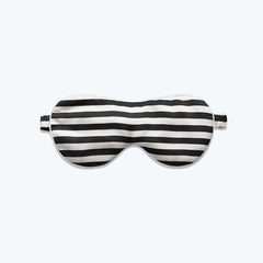 Masque de motif de rayures en soie avec sangle élastique pour voyager / dormir