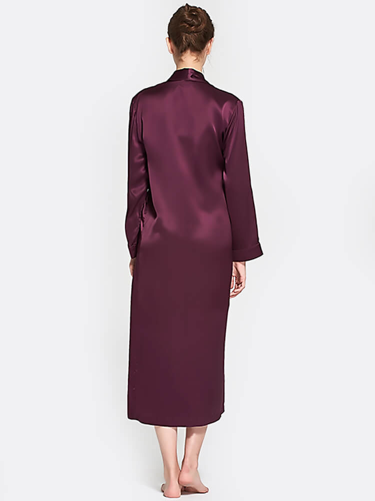 Classic Long Silk Robes Two piece Nightgown and Robe Set – DIANASILK