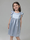 22 Momme Girls Nice Silk Nightgown With Ruffles