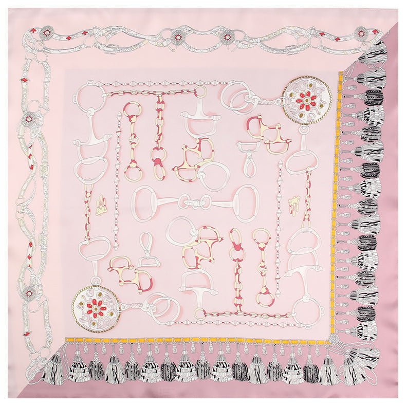 21''X21'' Womens Versatile Mulberry Silk Chic Printed Square Silk Scarf