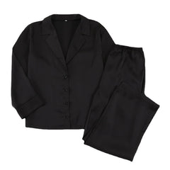 Pajama de ropa de dormir de seda de manga larga de gran tamaño para mujeres