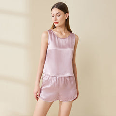 Rabade de camisole de soie d'été cool et shorts de semelle