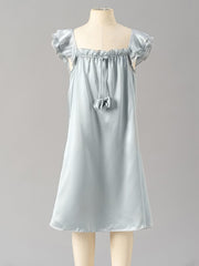 22 robe de soie à volants douce momme pour les filles