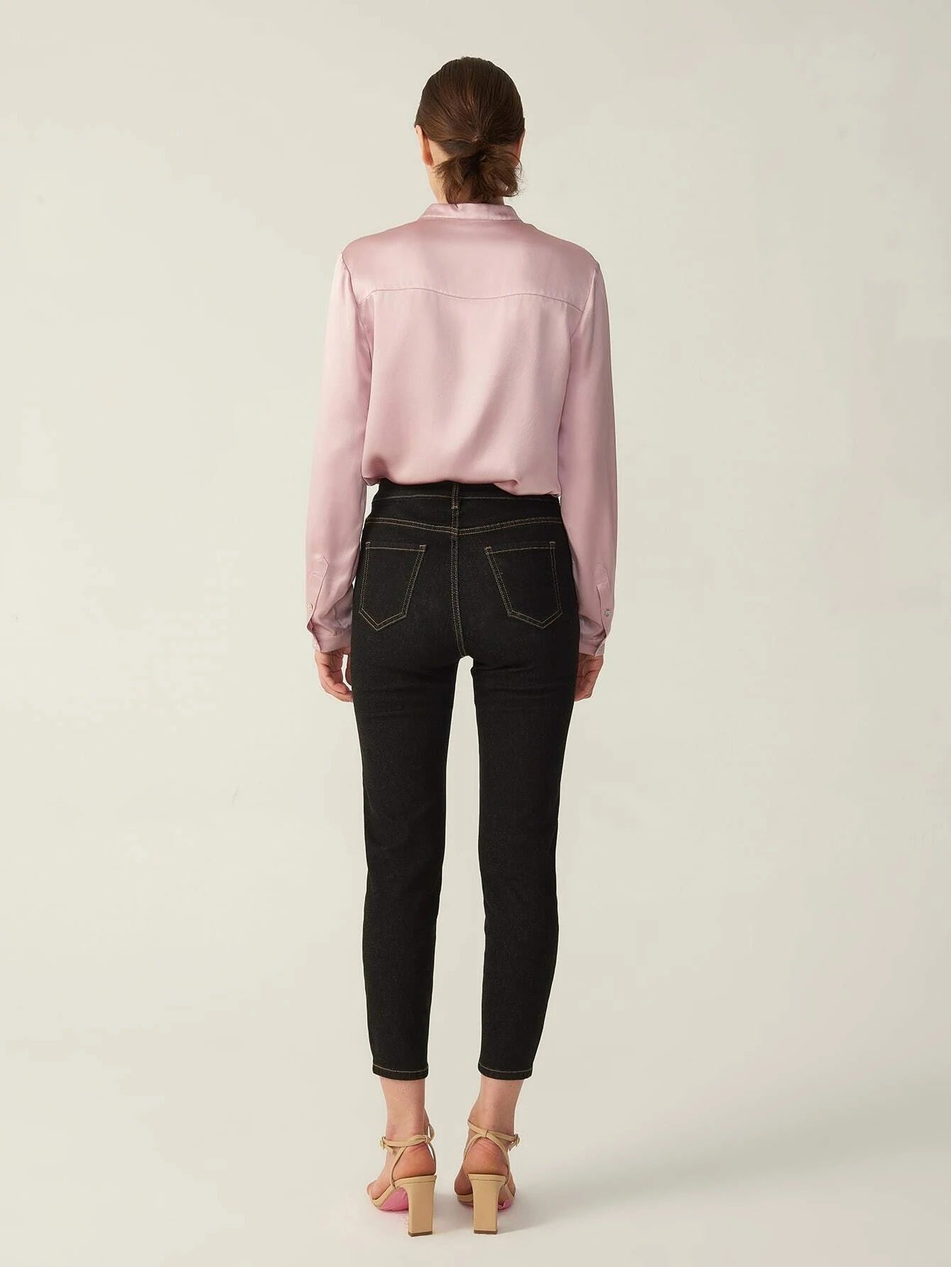 100% 22MM Mulberry Silk Top Long Sleeve Silk Blouse For Women