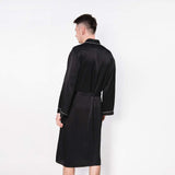 100% Men's Silk Robe Luxury Long Silk Bathrobe Pure Male Silk Robes - DIANASILK