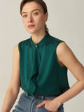 Elegant Silk Grade 6A 22MM 100% Silk Top Sleeveless Silk Shirt for Women