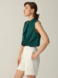 Elegant Silk Grade 6A 22MM 100% Silk Top Sleeveless Silk Shirt for Women