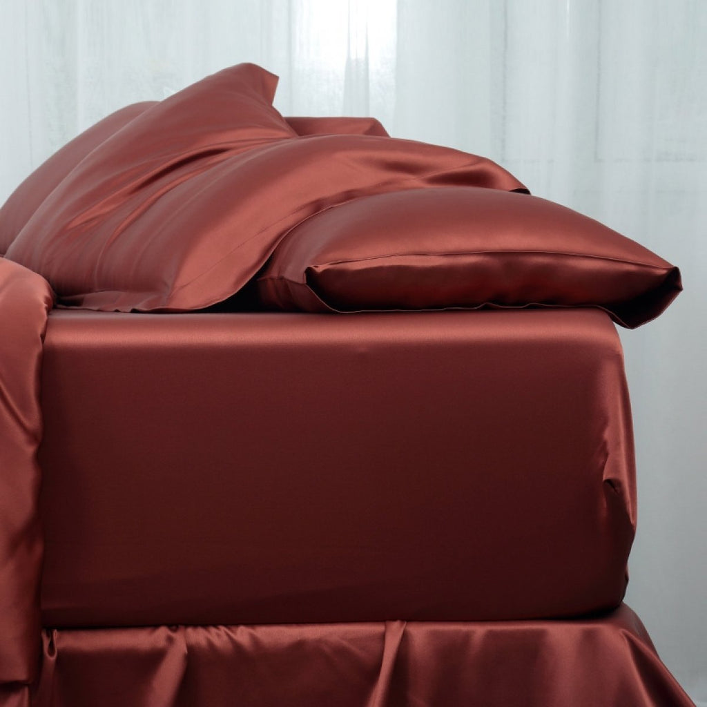 19 Momme 4PCS Duvet Cover Set (fitted sheet) Silk Bedding Sets - DIANASILK