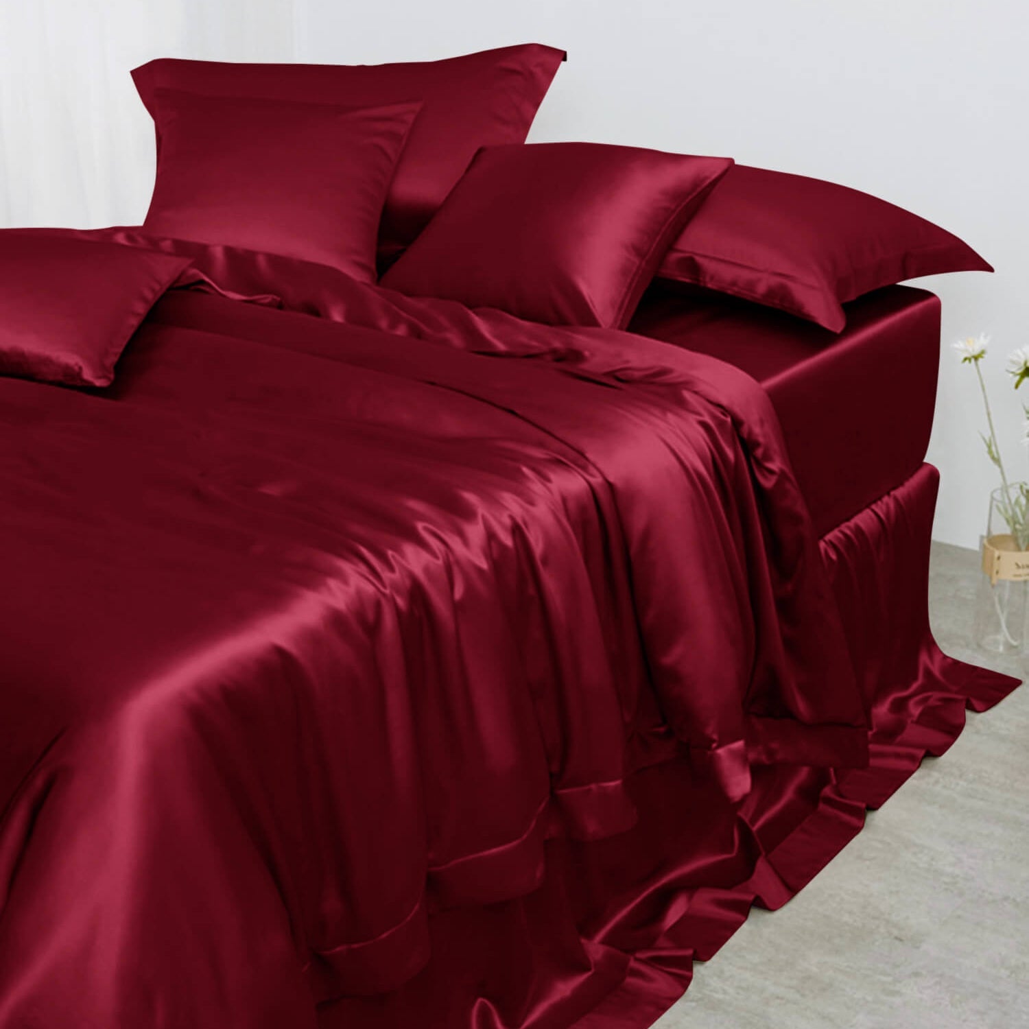 22 Momme 3PCS Duvet Cover Set Seamless Luxury Silk Bedding Set - DIANASILK
