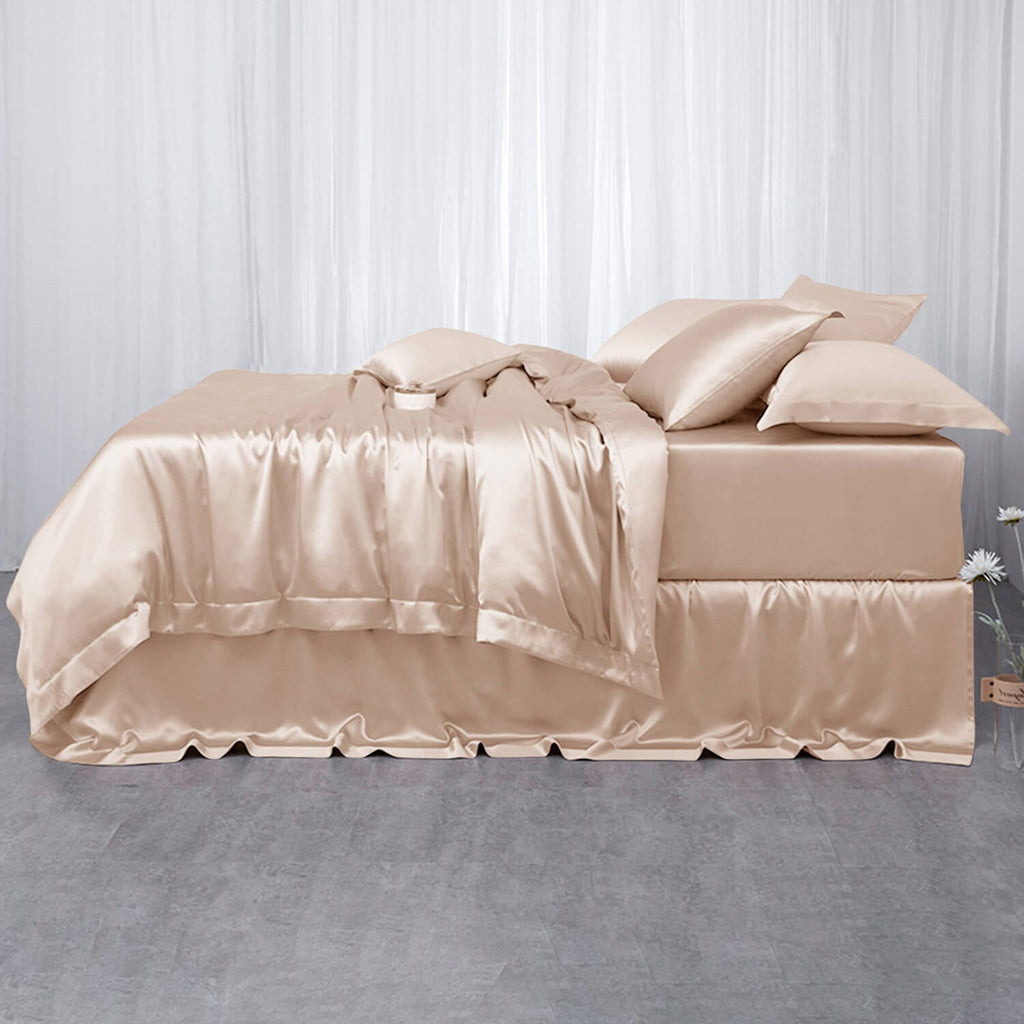 22 Momme 4PCS Duvet Cover Set (fitted sheet) Silk Bedding Set - DIANASILK
