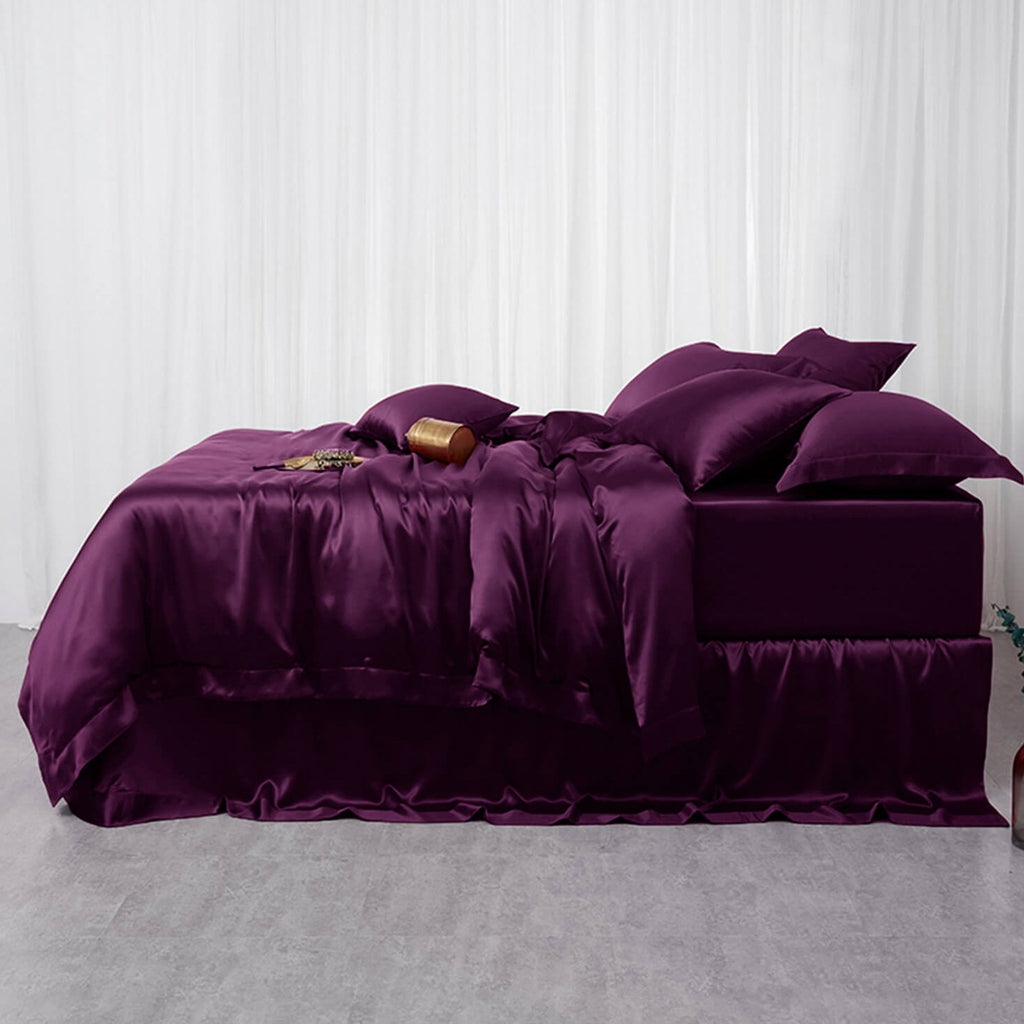22 Momme 4PCS Duvet Cover Set (flat sheet) Silk Bedding Set - DIANASILK