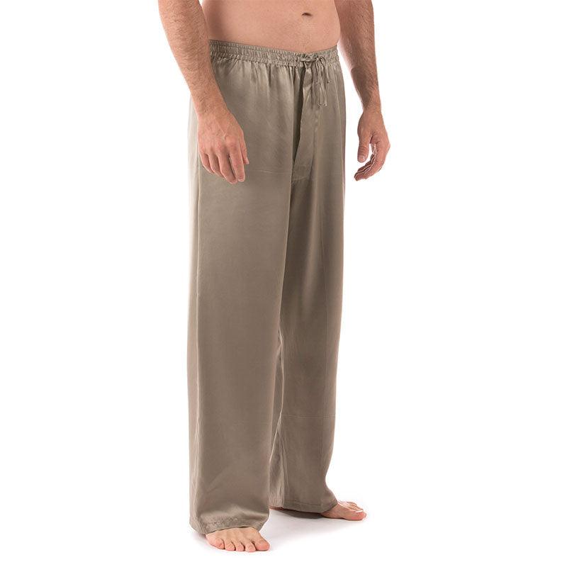 Mens Silk Pajama Pants Long Real Silk Pajamas Bottoms Sleep Bottoms Lounge Pyjamas Pants - DIANASILK