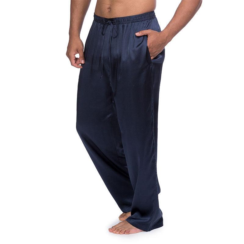 Mens Silk Pajama Pants Long Real Silk Pajamas Bottoms Sleep Bottoms Lounge Pyjamas Pants - DIANASILK