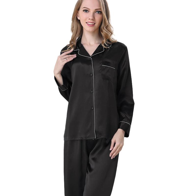 Classic Silk Pajama Long Set For Women Silk pyjama Pure Silk Sleepwear (multi-colors) - DIANASILK