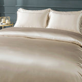 19 Momme 3PCS Ensemble de housse de couette Ensembles de literie en soie de luxe sans couture