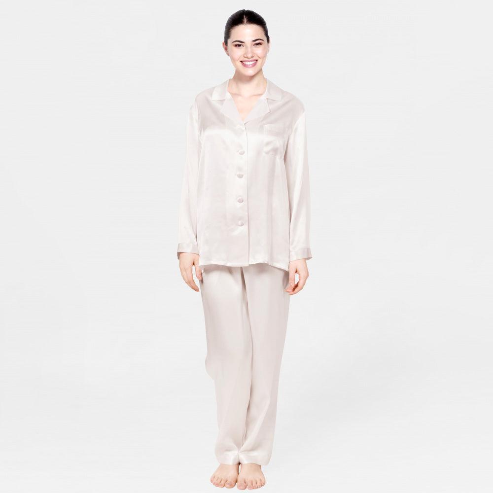 Classic 100% Mulberry  Luxury Nightwear Silk Pajamas Set for Women - DIANASILK